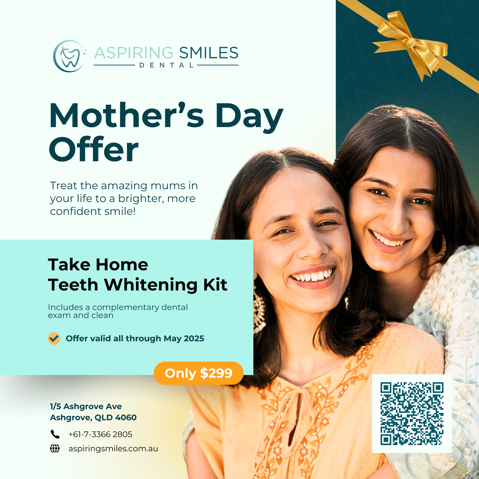 Mothers Day Dental Offer Ashgrove - Aspiring Smiles Dental